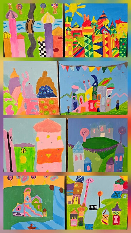 Kunstwerke inspiriert vom Künstler F. Huntertwasser